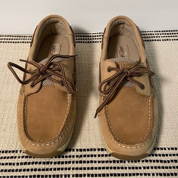 EASTLAND / Soltice Tan Leather Boat Shoes Size 7 - Picture 4 of 8